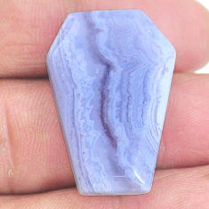 Natural 27.40cts lace agate blue cabochon 29x20 mm fancy loose gemstone s22679