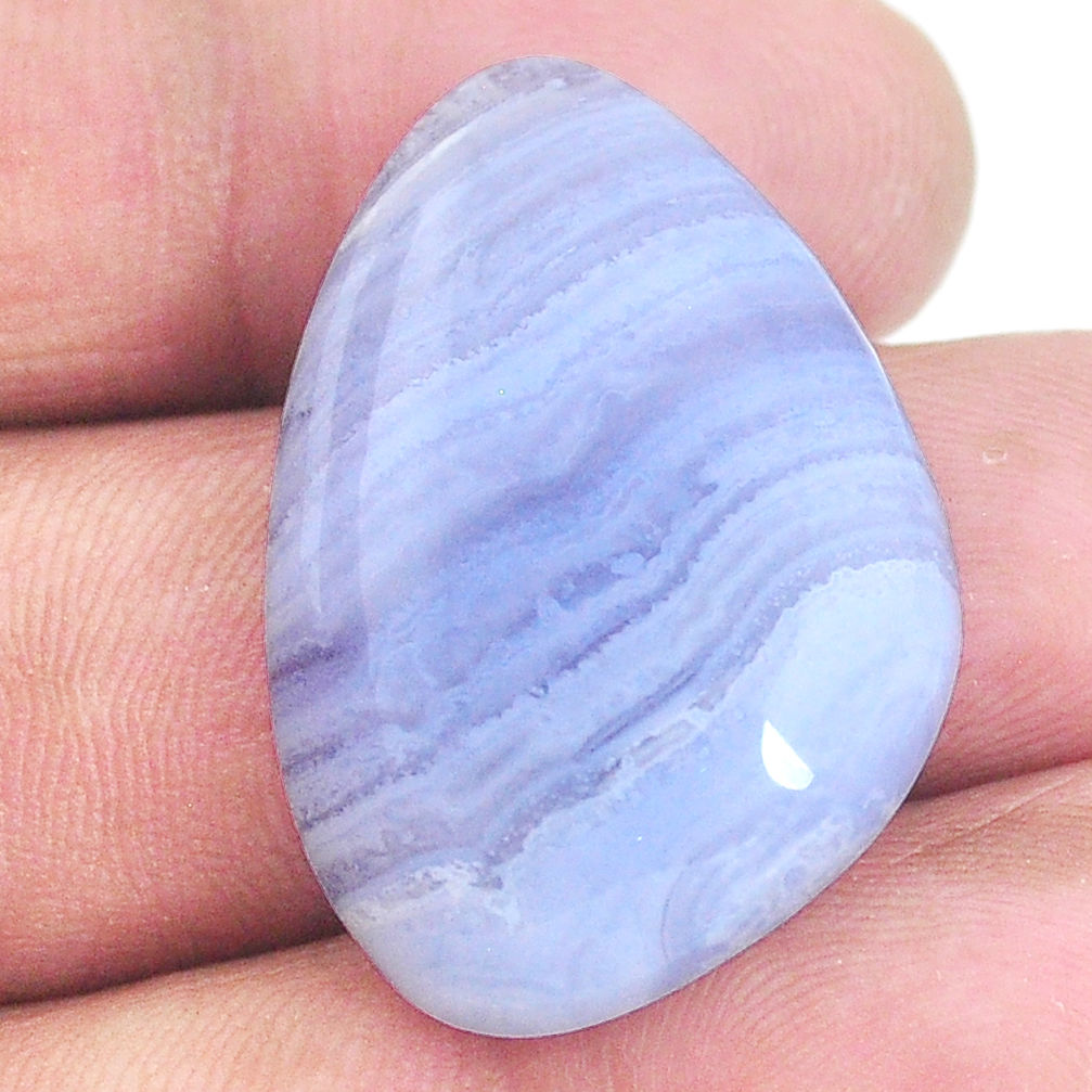 Natural 30.10cts lace agate blue cabochon 30x21 mm fancy loose gemstone s22659