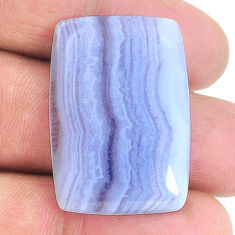 Natural 34.35cts lace agate blue cabochon 32x22 mm octagan loose gemstone s22649