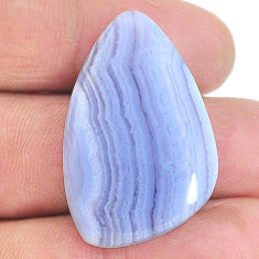 Natural 31.30cts lace agate blue cabochon 34x21 mm fancy loose gemstone s22648