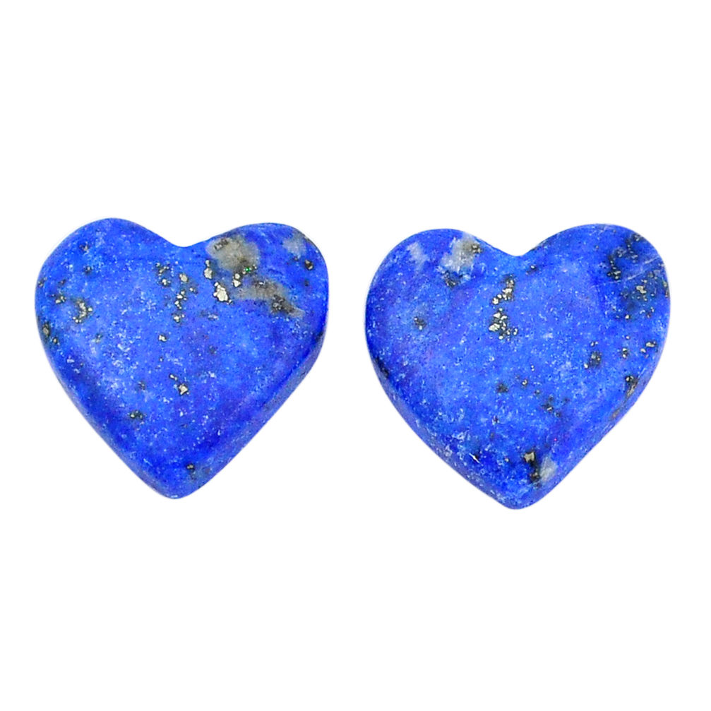 Natural 16.30cts lapis lazuli blue cabochon 15x14 mm pair loose gemstone s29264