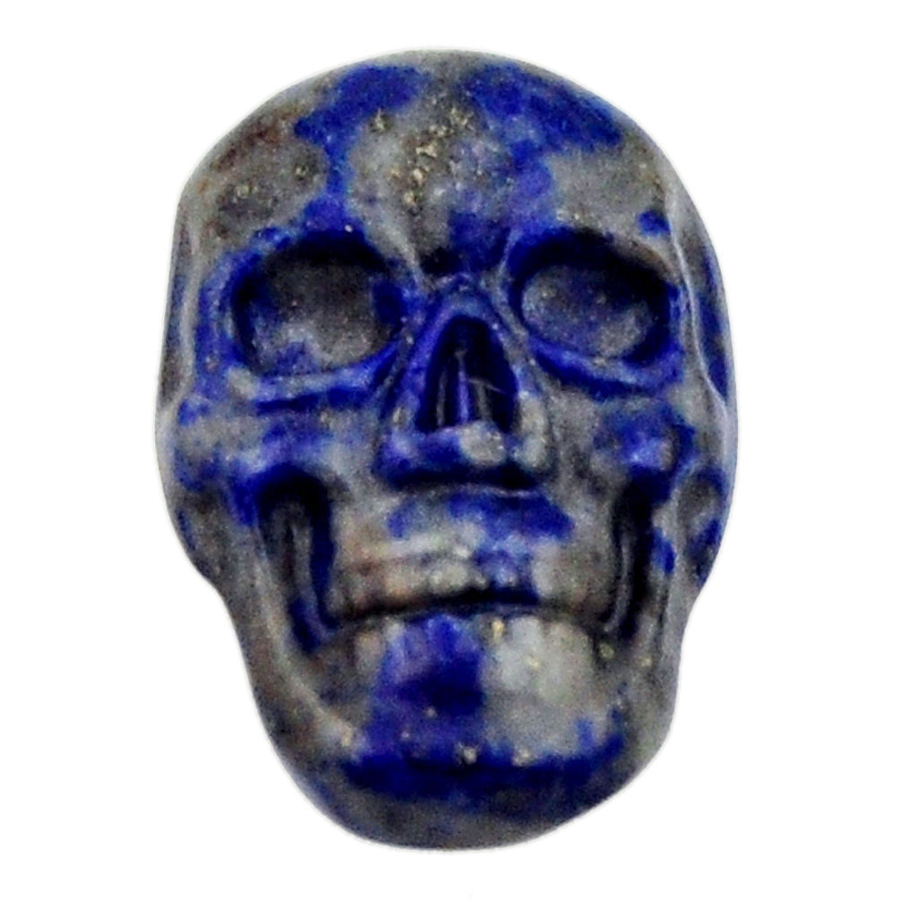 Natural 7.45cts lapis lazuli blue cabochon 17.5x11mm skull loose gemstone s18151