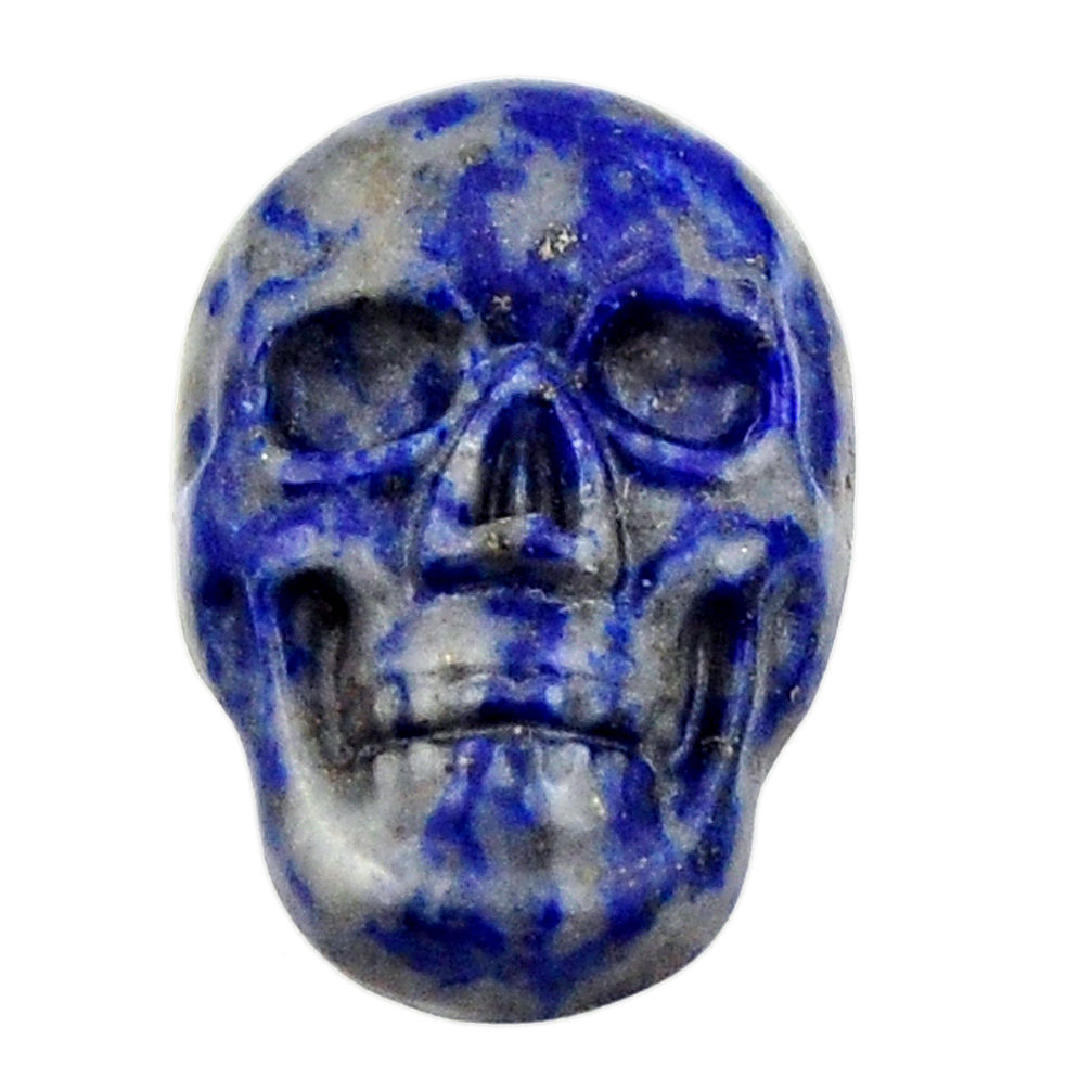 Natural 9.30cts lapis lazuli blue cabochon 17.5x12mm skull loose gemstone s18142