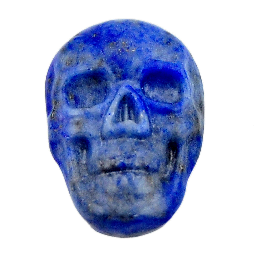 Natural 8.35cts lapis lazuli blue cabochon 17.5x12mm skull loose gemstone s18145