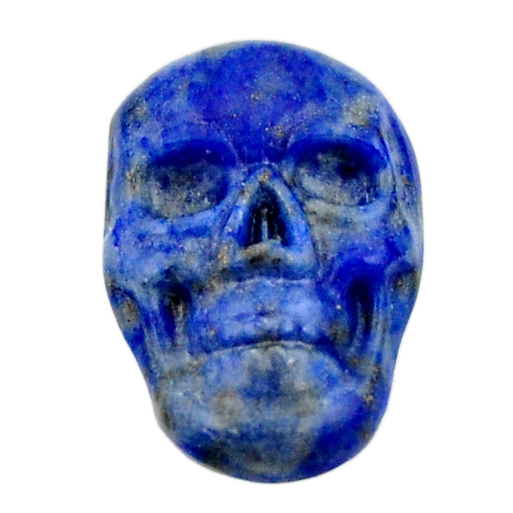 Natural 7.25cts lapis lazuli blue cabochon 17.5x12mm skull loose gemstone s18146
