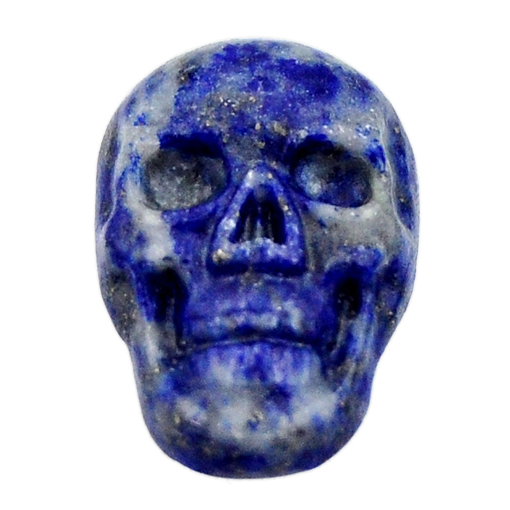 Natural 7.40cts lapis lazuli blue cabochon 17.5x12mm skull loose gemstone s18153