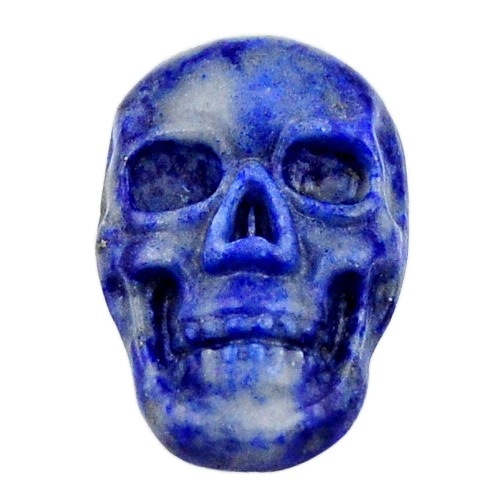 Natural 7.15cts lapis lazuli blue cabochon 17x11 mm skull loose gemstone s18149