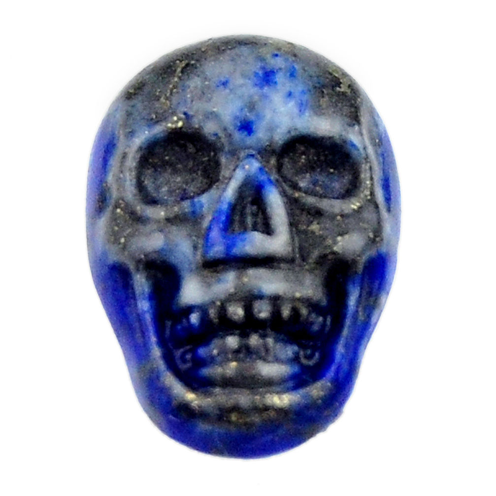Natural 8.40cts lapis lazuli blue cabochon 17x11.5mm skull loose gemstone s18152