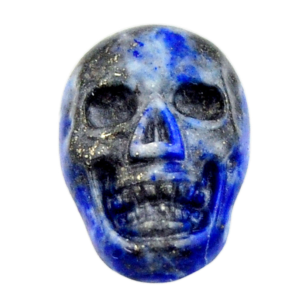 Natural 7.40cts lapis lazuli blue cabochon 17x12 mm skull loose gemstone s18158