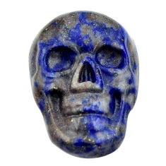 Natural 7.40cts lapis lazuli blue cabochon 18x12 mm skull loose gemstone s18141
