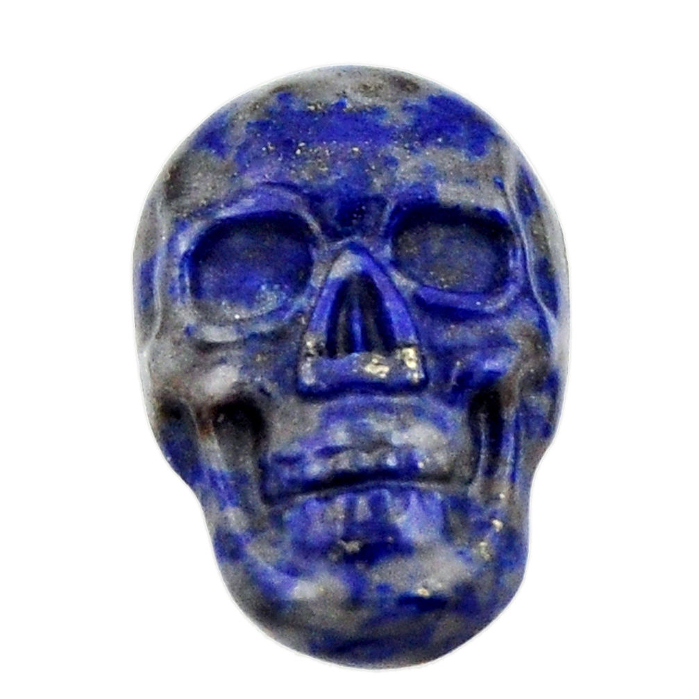 Natural 8.10cts lapis lazuli blue cabochon 18x12 mm skull loose gemstone s18143