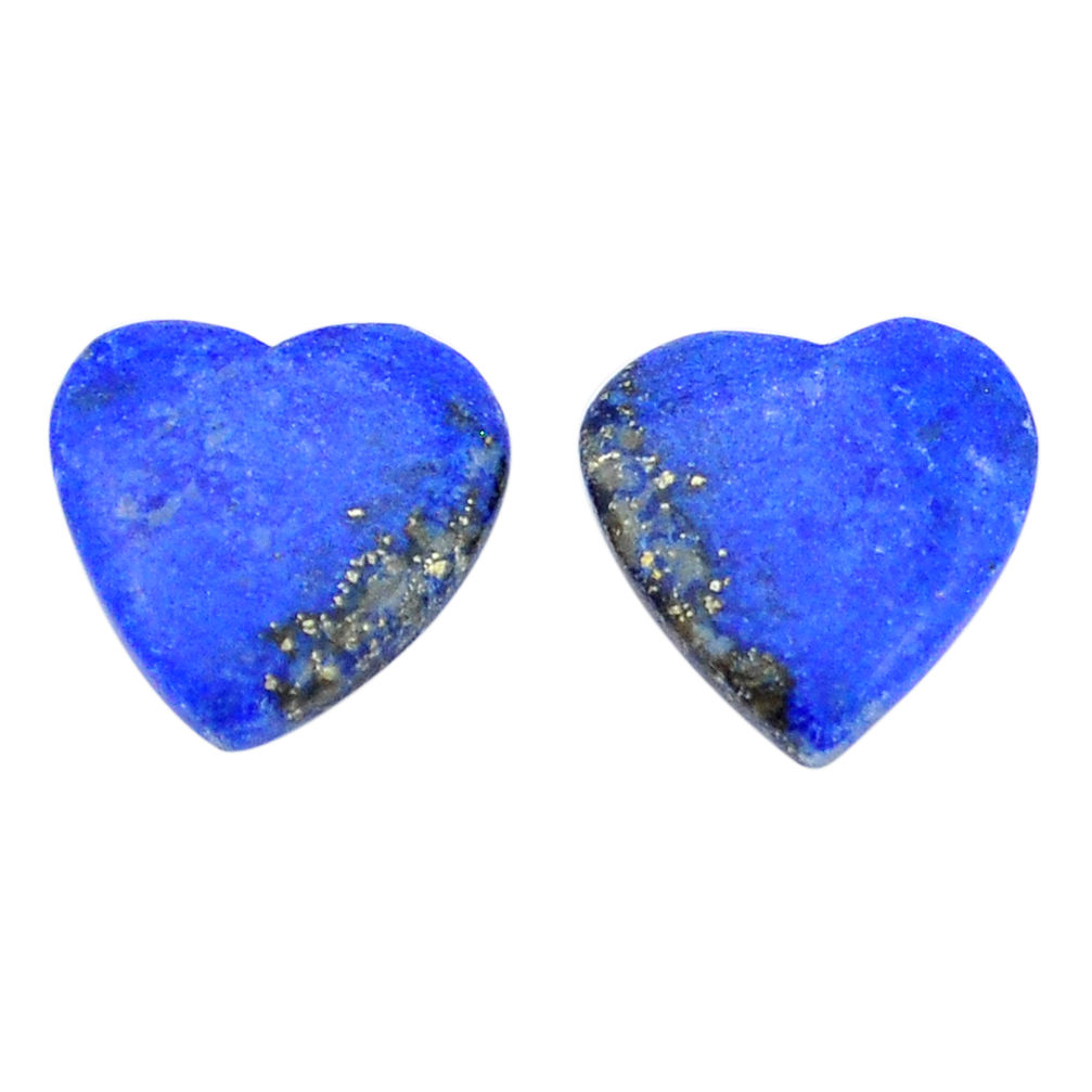 Natural 10.30cts lapis lazuli cabochon 13.5x13 mm pair loose gemstone s29267