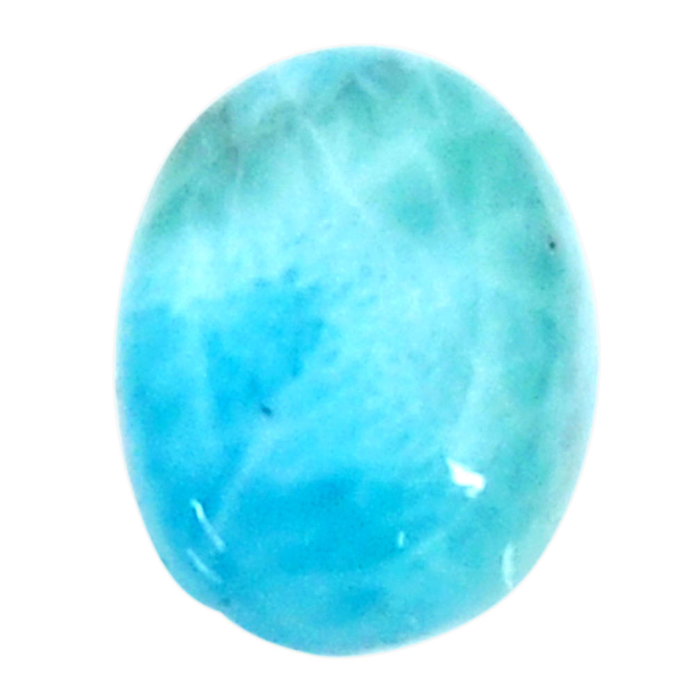 Natural 7.45cts larimar blue cabochon 15x11 mm oval loose gemstone s18599