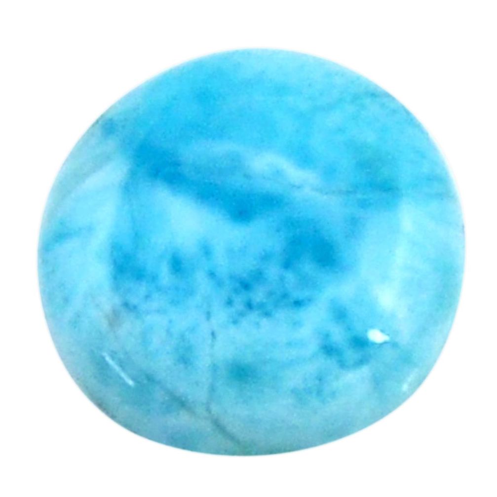 Natural 9.30cts larimar blue cabochon 15x15 mm oval loose gemstone s18598