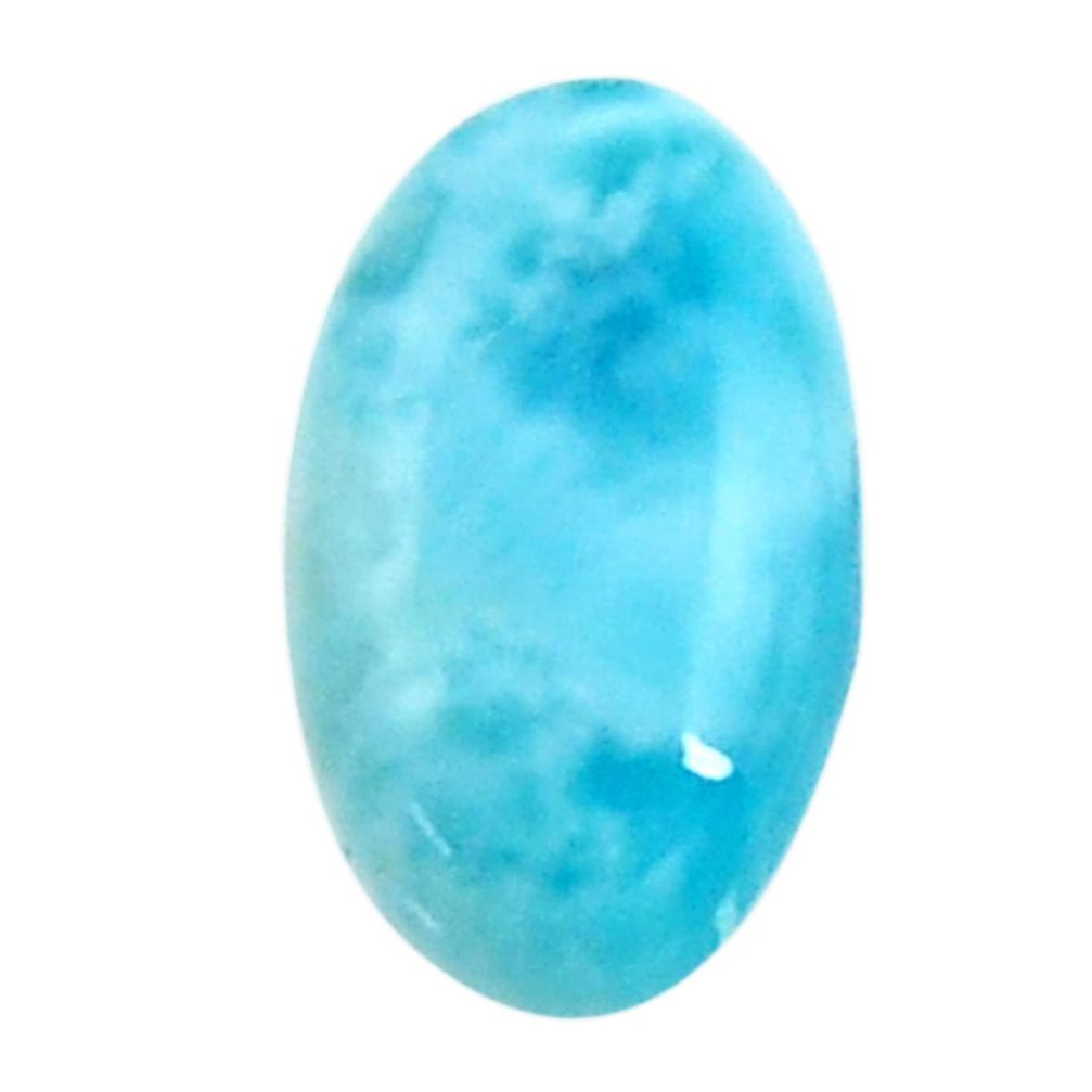 Natural 7.40cts larimar blue cabochon 16.5x10 mm oval loose gemstone s18600