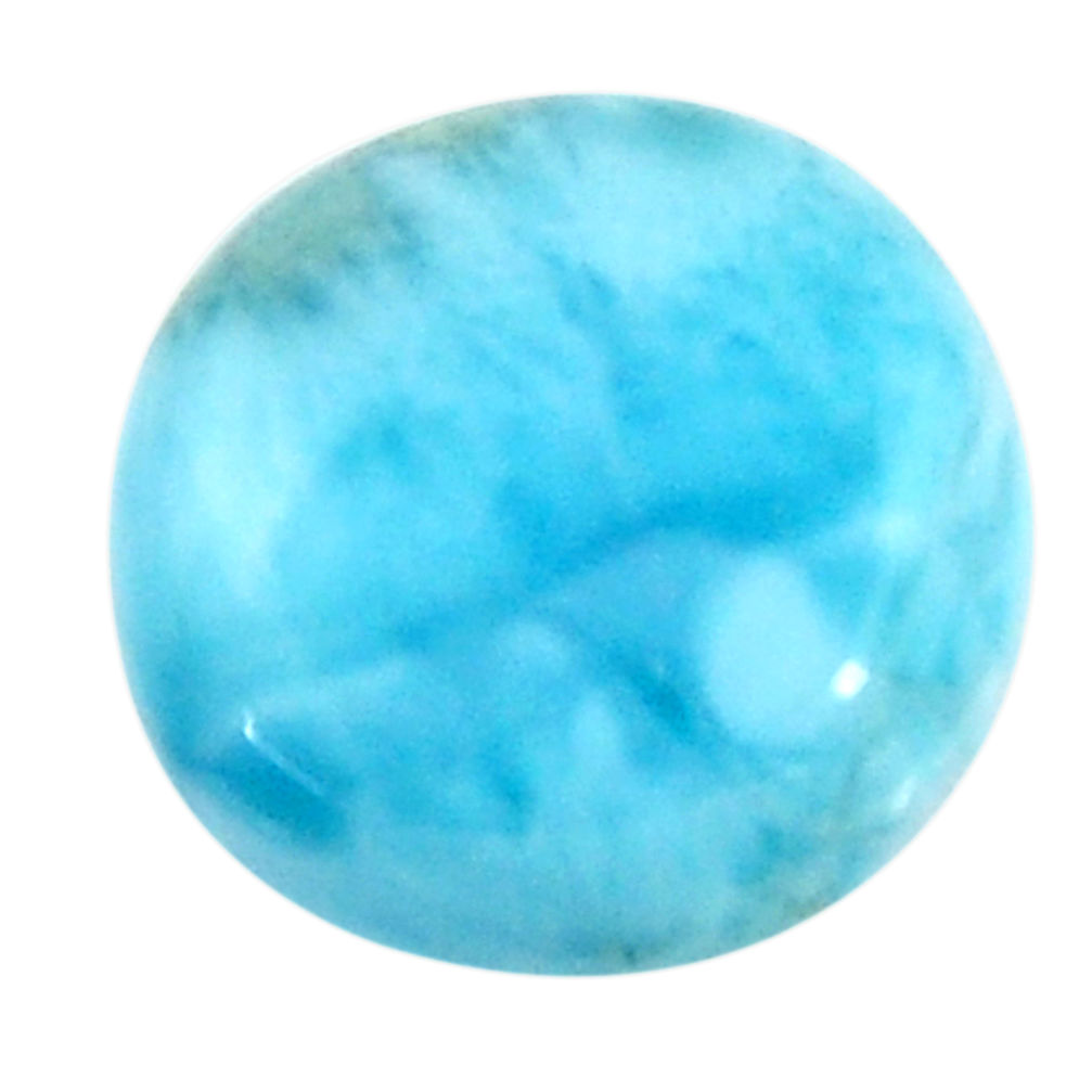 Natural 13.25cts larimar blue cabochon 16x16 mm oval loose gemstone s18593