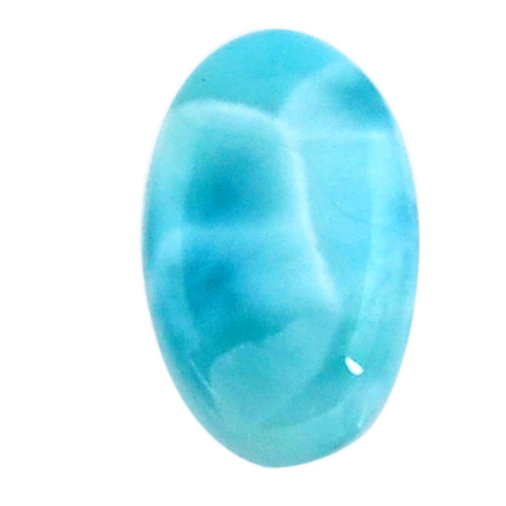 Natural 6.30cts larimar blue cabochon 17x10 mm oval loose gemstone s18590