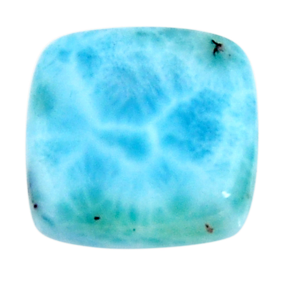 Natural 15.10cts larimar blue cabochon 17x17 mm cushion loose gemstone s18589