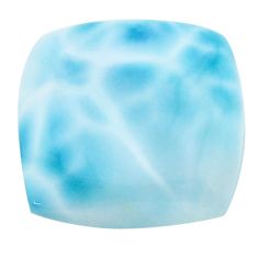 Natural 19.45cts larimar blue cabochon 18x18 mm cushion loose gemstone s22594