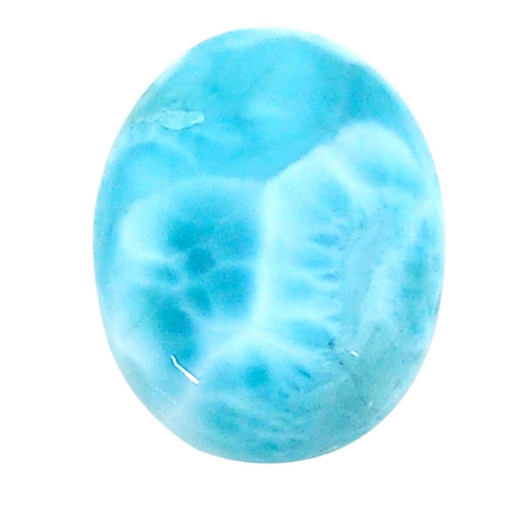 Natural 17.45cts larimar blue cabochon 19x14 mm oval loose gemstone s22583