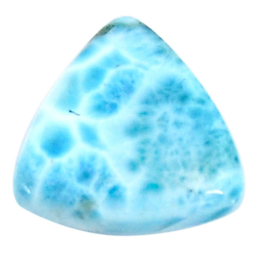 Natural 13.25cts larimar blue cabochon 19x19 mm trillion loose gemstone s18596