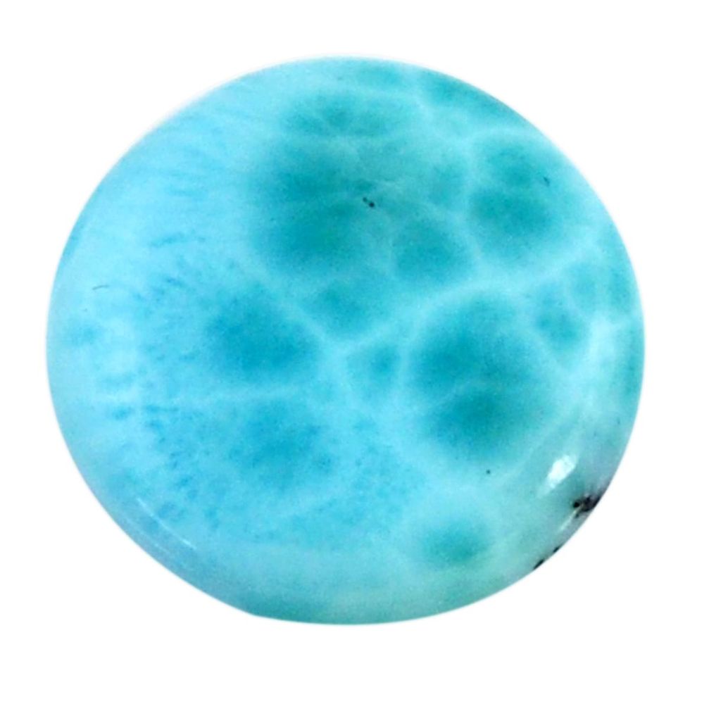 Natural 15.10cts larimar blue cabochon 20x20 mm oval loose gemstone s18577