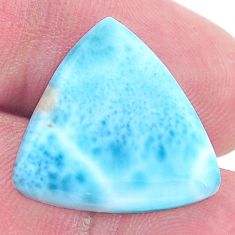 Natural 12.85cts larimar blue cabochon 20x20 mm trillion loose gemstone s27493