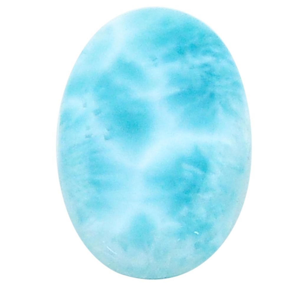 Natural 13.45cts larimar blue cabochon 21x14 mm oval loose gemstone s22597