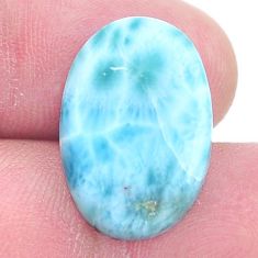 Natural 12.65cts larimar blue cabochon 21x14 mm oval loose gemstone s27485