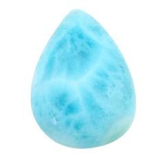 Natural 14.30cts larimar blue cabochon 21x14 mm pear loose gemstone s22592