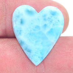 Natural 12.85cts larimar blue cabochon 22x19 mm heart loose gemstone s27488
