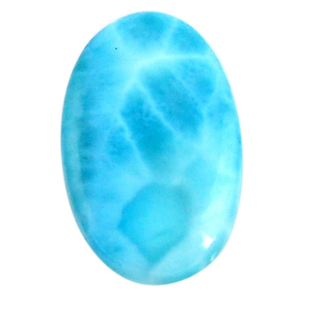 Natural 11.30cts larimar blue cabochon 23.5x15 mm oval loose gemstone s18561