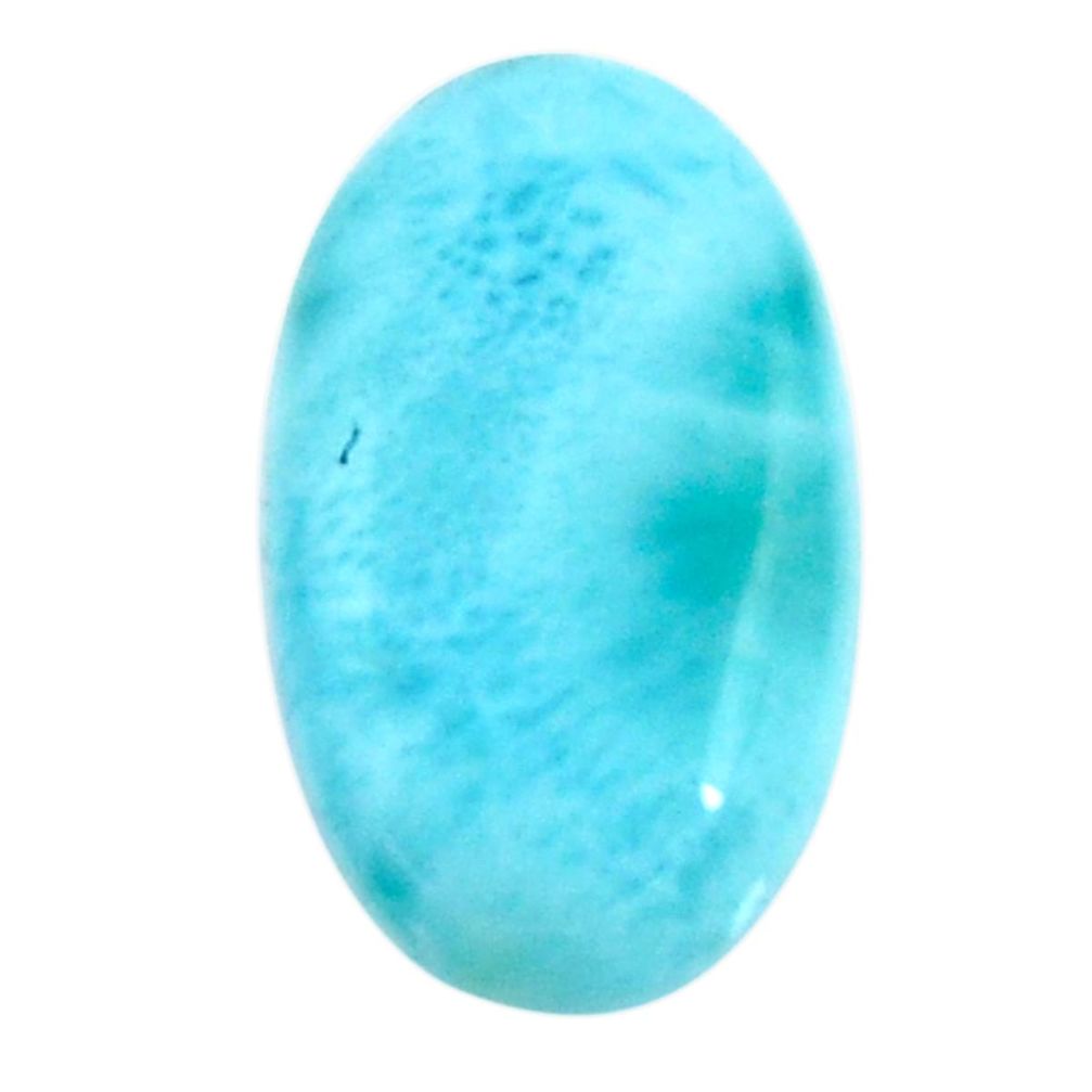 Natural 13.25cts larimar blue cabochon 23x13.5 mm oval loose gemstone s18597