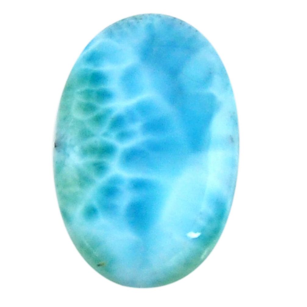 Natural 16.30cts larimar blue cabochon 24x15 mm oval loose gemstone s18579