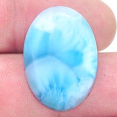 Natural 17.80cts larimar blue cabochon 25x17 mm oval loose gemstone s27481