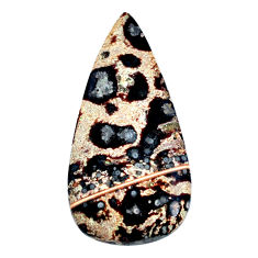 Natural 45.10cts leopard skin jasper 51x25 mm pear loose gemstone s21123