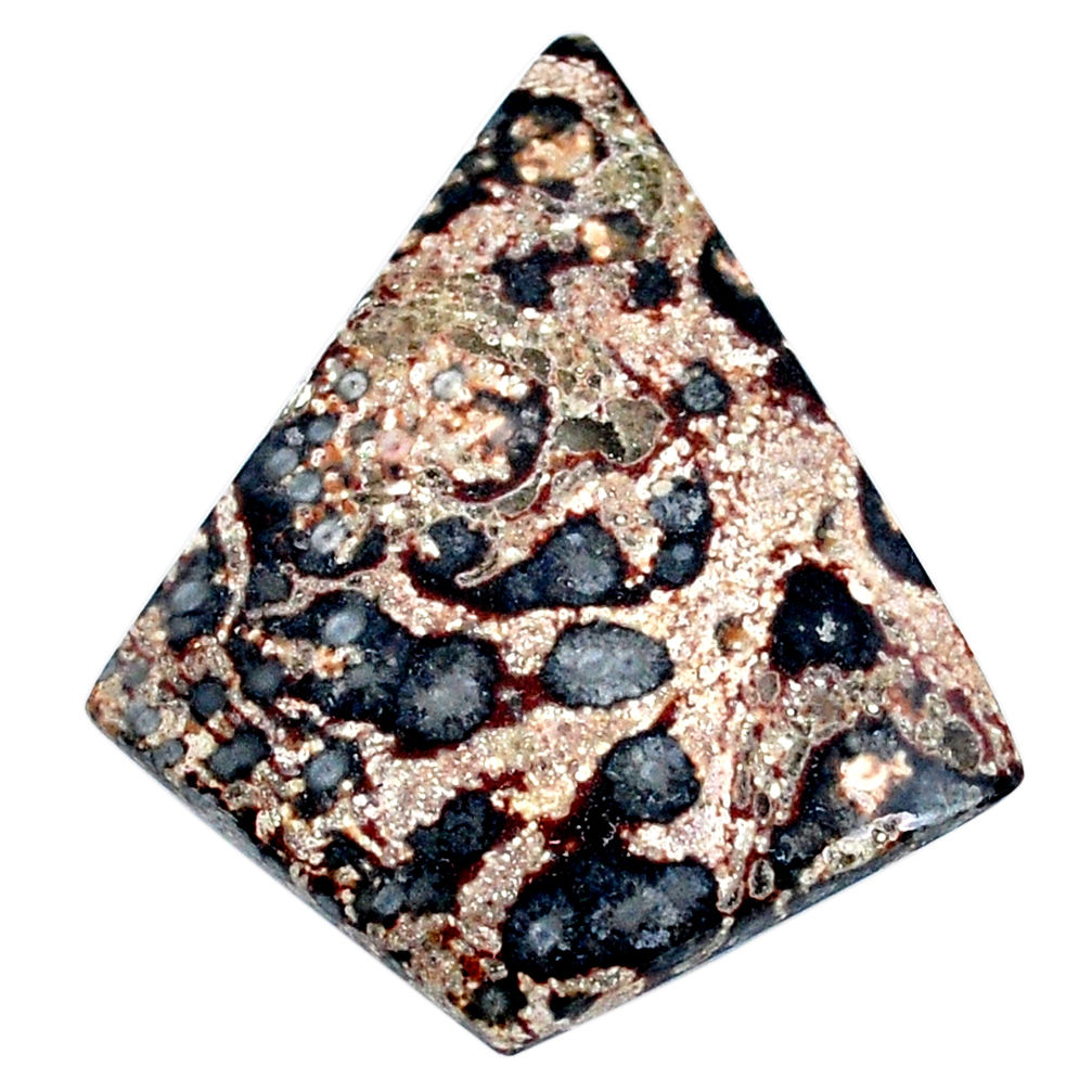 Natural 28.40cts leopard skin jasper brown 40x34 mm fancy loose gemstone s21125