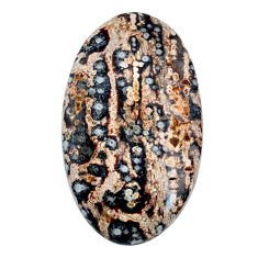 Natural 45.10cts leopard skin jasper brown 45x25.5 mm oval loose gemstone s21135