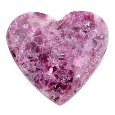 Natural 13.40cts lepidolite purple cabochon 21x19 mm heart loose gemstone s25587