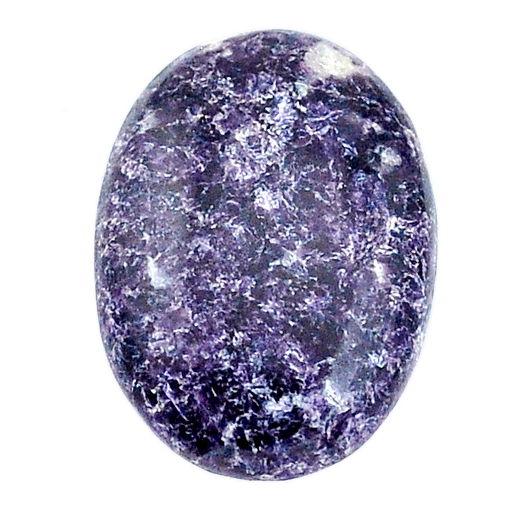 Natural 15.10cts lepidolite purple cabochon 23.5x16.5 mm loose gemstone s22689