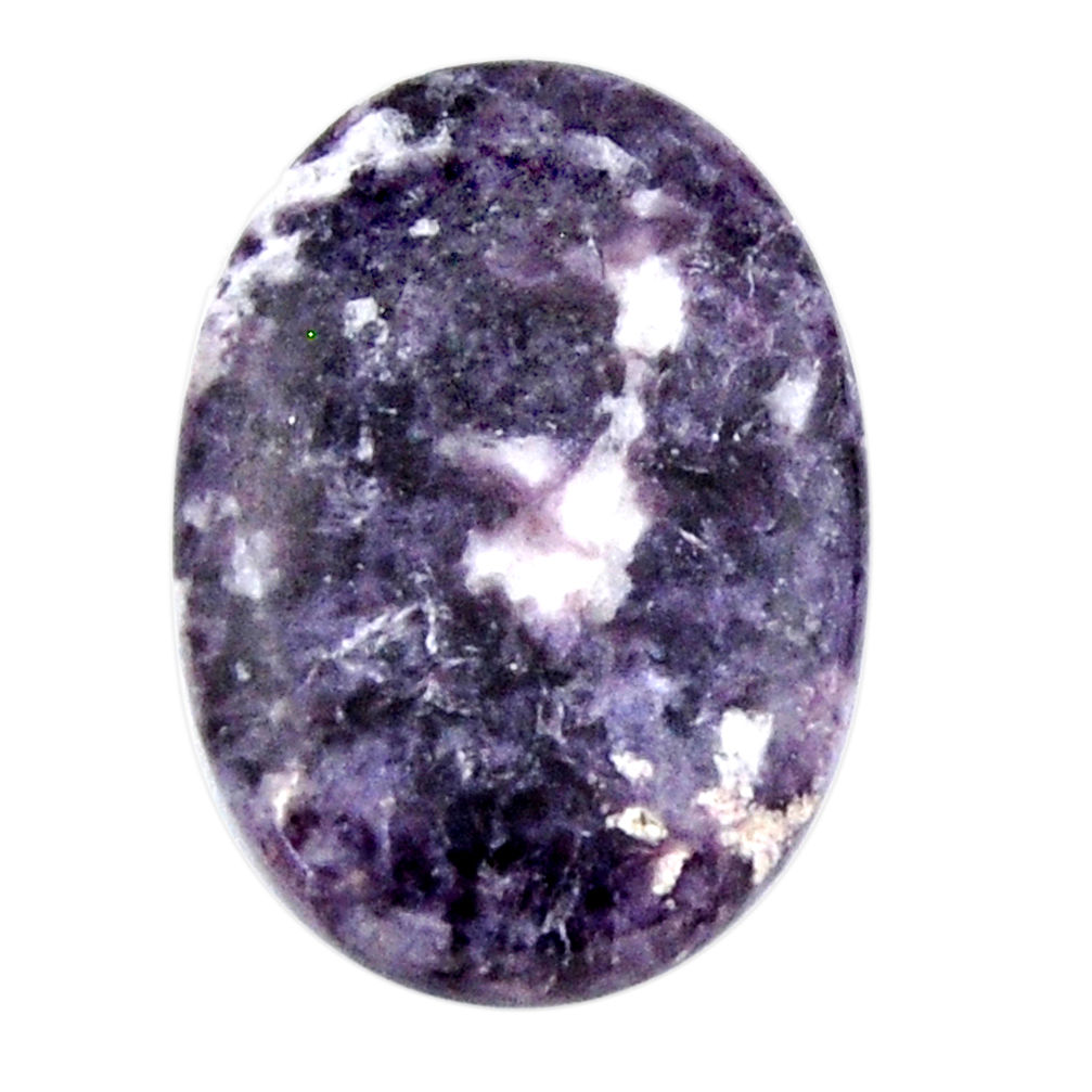 Natural 11.35cts lepidolite purple cabochon 23.5x16mm oval loose gemstone s19237