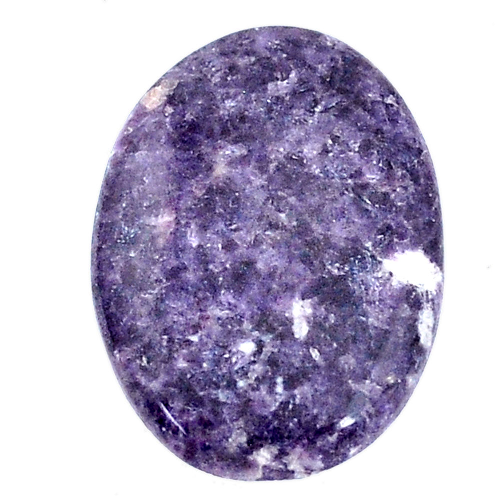 Natural 13.25cts lepidolite purple cabochon 25x17 mm oval loose gemstone s22690