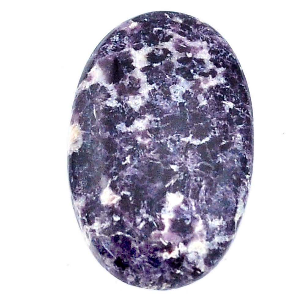 Natural 16.30cts lepidolite purple cabochon 26x16 mm oval loose gemstone s22691