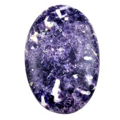 Natural 32.40cts lepidolite purple cabochon 29x19 mm oval loose gemstone s23344