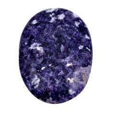 Natural 30.45cts lepidolite purple cabochon 34x24 mm oval loose gemstone s29649