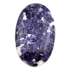 Natural 34.45cts lepidolite purple cabochon 37x23 mm oval loose gemstone s23345