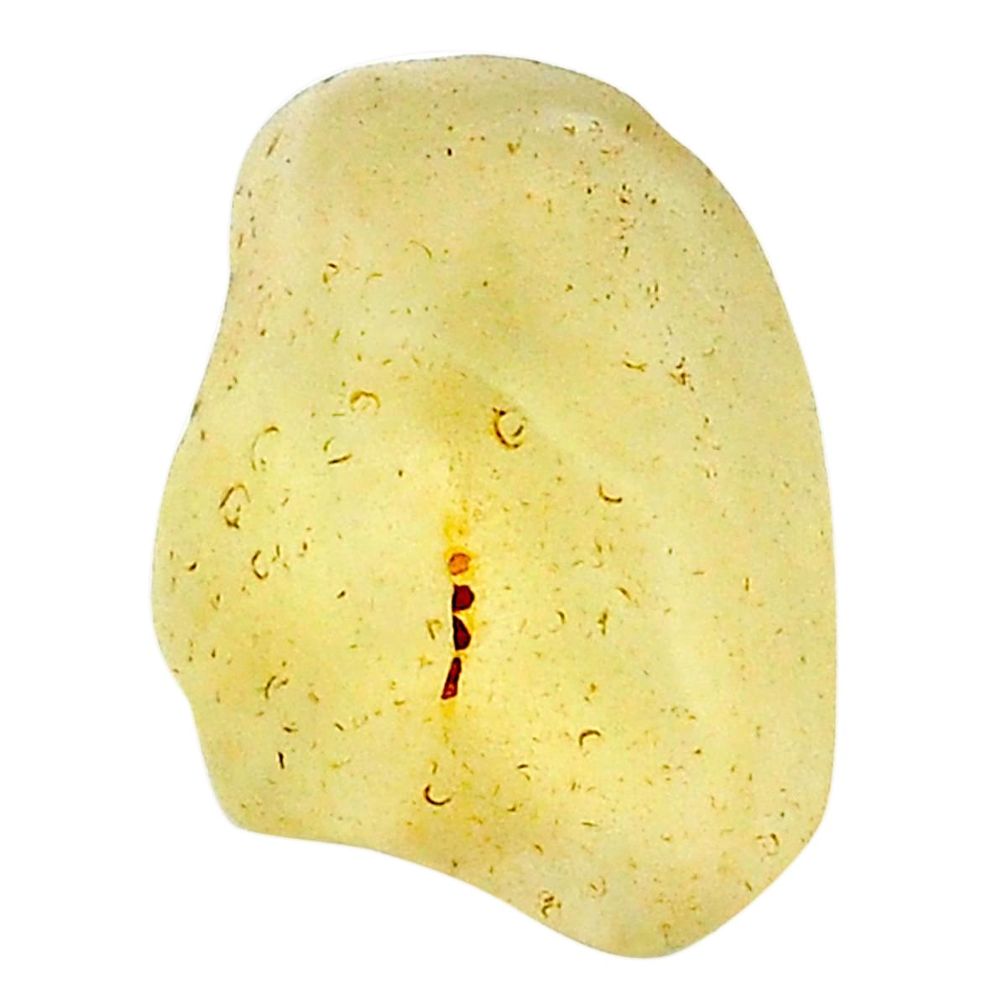 Natural 14.35cts libyan desert glass rough 22x16 mm fancy loose gemstone s29186