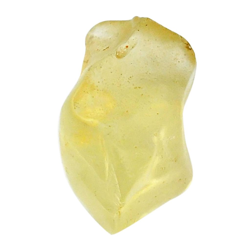 Natural 21.30cts libyan desert glass rough 23x17 mm fancy loose gemstone s29219