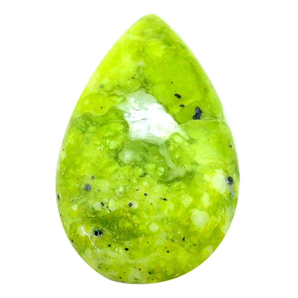 Natural 17.35cts lizardite (meditation stone) 26x15mm pear loose gemstone s23793