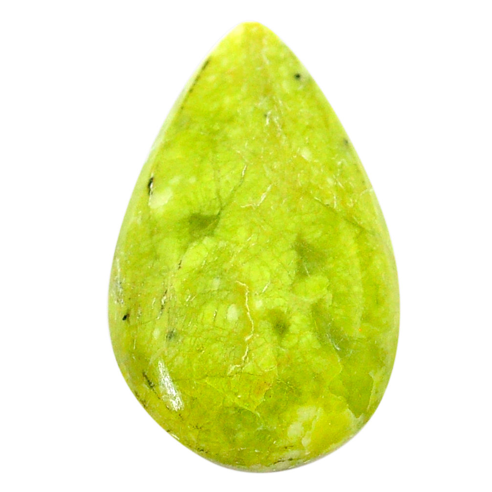 Natural 15.20cts lizardite (meditation stone) 27x16mm pear loose gemstone s23814